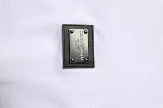 Dolce & Gabbana White Logo Short Sleeve Collared Polo T-shirt