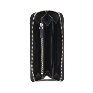 Valentino Garavani Black Calf Leather Bos Taurus Wallet