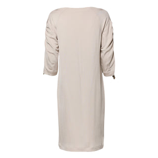 Roberto Cavalli Ivory Viscose Sheath Knee Length Dress
