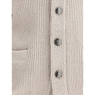 Brunello Cucinelli Beige Cotton Cardigan