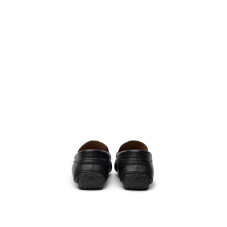 Bally Black Leather Moccassin