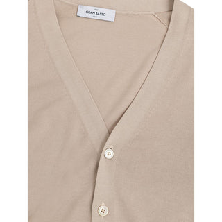 Gran Sasso Beige Cotton Cardigan
