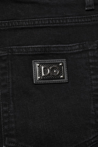Dolce & Gabbana Black Cotton Skinny Denim Jeans