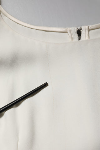 Dolce & Gabbana White Round Neck Short Sleeves Blouse Top