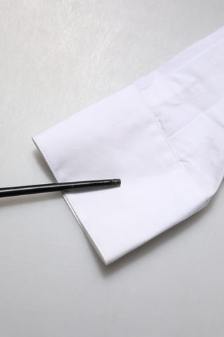 Dolce & Gabbana White Crystal Embellished Collared Shirt Top