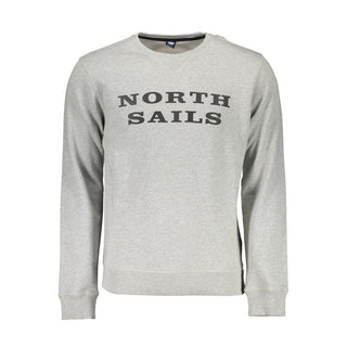 North Sails Gray Organic Cotton Men Sweater