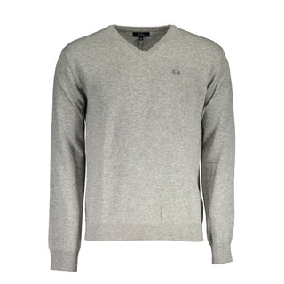 La Martina Grigio Polyester Men Sweater