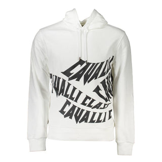 Cavalli Class White Cotton Men Sweater