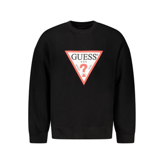 Guess Jeans Black Cotton Men Sweater