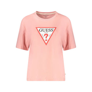 Guess Jeans Pink Cotton Women T-Shirt