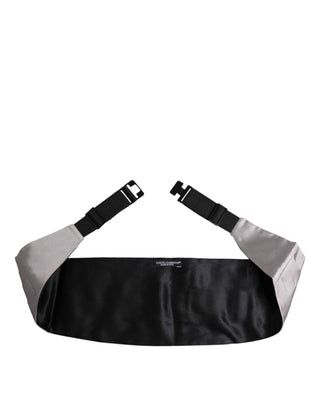 Dolce & Gabbana Gray Men 100% Silk Belt Wide Waist Cummerbund