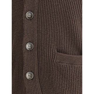 Brunello Cucinelli Brown Cotton Cardigan