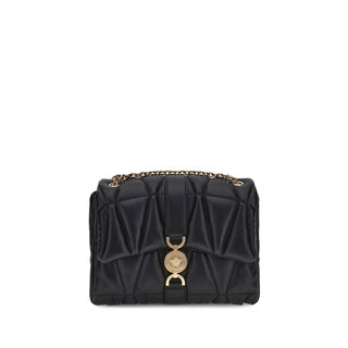 Versace Black Calf Leather Bos Taurus Shoulder Bag