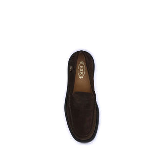 Tod's Brown Rubber Slip-On Loafers
