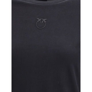 PINKO Black Cotton T-Shirt