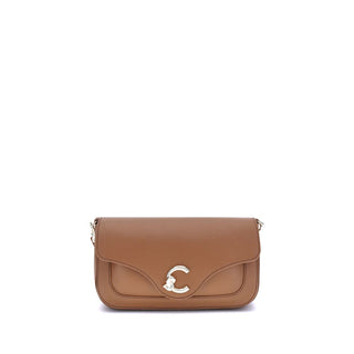 Coccinelle Brown Calf Leather Bos Taurus Shoulder Bag
