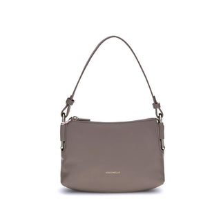 Coccinelle Gray Calf Leather Bos Taurus Shoulder Bag