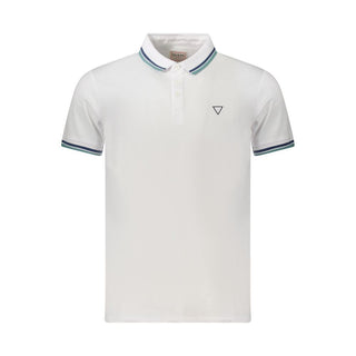 Guess Jeans White Cotton Men Polo Shirt