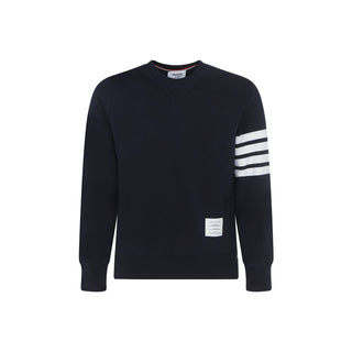 Thom Browne Blue Cotton Sweatshirt