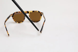 Dolce & Gabbana Brown Acetate Round Leopard Print Eyewear Sunglasses