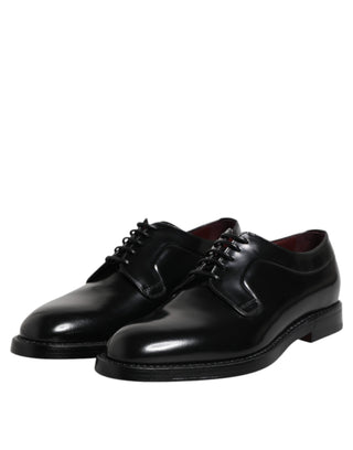 Dolce & Gabbana Black Calf Leather Lace Up Dress Derby Shoes