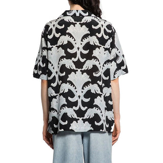 Valentino Black Silk Pattern Shirt