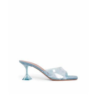 Amina Muaddi Blue Pvc Mules