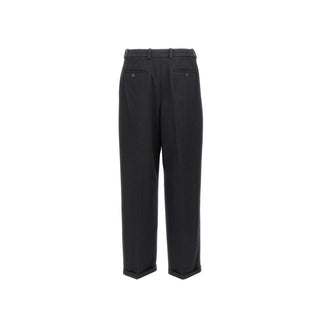 Saint Laurent Cashmere And Wool Flannel 90'S Striped Pants