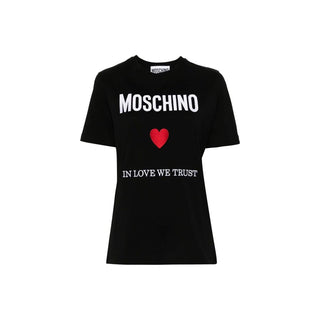 Moschino Couture Black Cotton T-Shirt