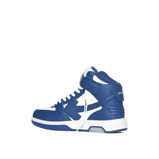 Off-White Blue Calfskin High Top Sneakers