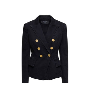 Balmain Double-Breasted Denim Blazer