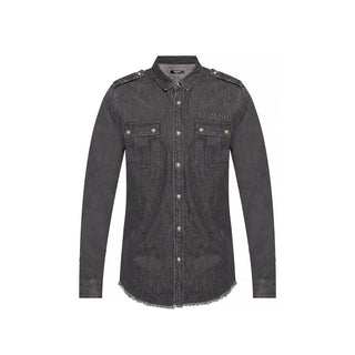 Balmain Black Denim Shirt