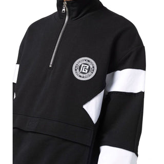Balmain Black Cotton Sweatshirt