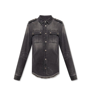 Balmain Black Denim Shirt