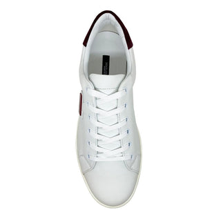 Dolce & Gabbana White Calfskin Low Top Sneakers