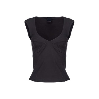 PINKO Black Viscose Women Top