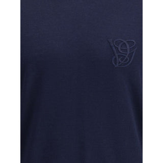 Valentino Blue Fleece Wool Turtleneck