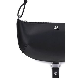 Courrèges Black Calf Leather Bos Taurus Shoulder Bag
