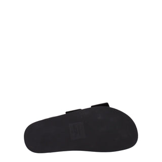 Valentino Garavani Black Leather Slippers
