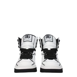 Dolce & Gabbana White Leather High Tops