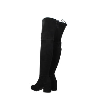 Stuart Weitzman Black Leather Over The Knee