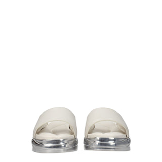 Alyx Gray Leather Slippers