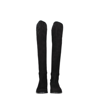 Stuart Weitzman Black Leather Over The Knee