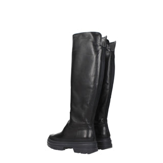 Max Mara Black Leather Over The Knee