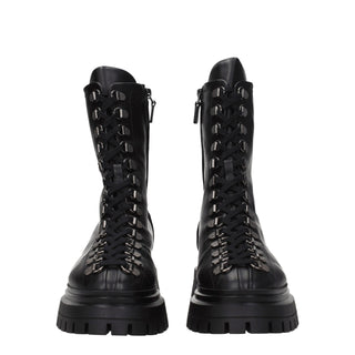 Stuart Weitzman Black Leather Ankle Boots