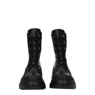 Stuart Weitzman Black Leather Ankle Boots