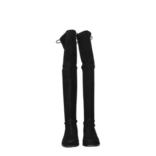 Stuart Weitzman Black Leather Over The Knee