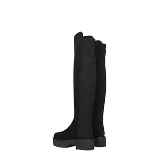 Stuart Weitzman Black Leather Over The Knee