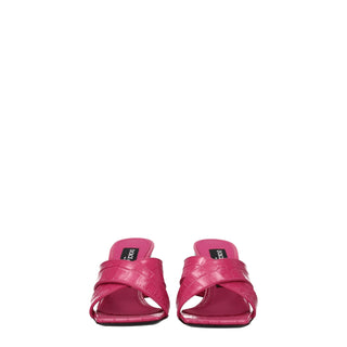 Dolce & Gabbana Pink Leather Platforms