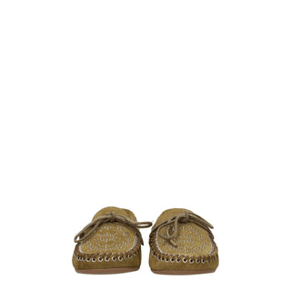 Isabel Marant Green Leather Slip-On Loafers